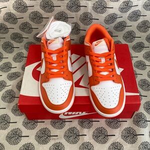 Nike Foam Lace-Up Low Top White and Oranse